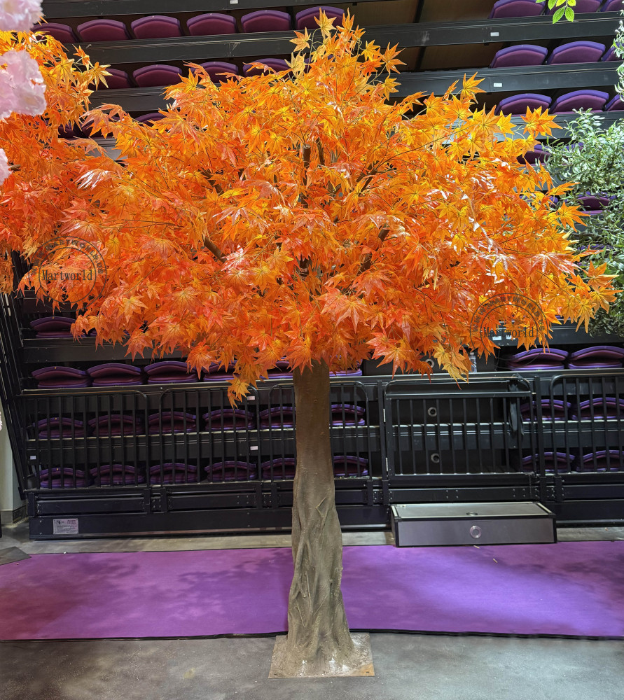12 Ft maple tree red leaves tree branch detachable for backyard garden decor restaurant decor hotel lobby decor city landscaping ideas