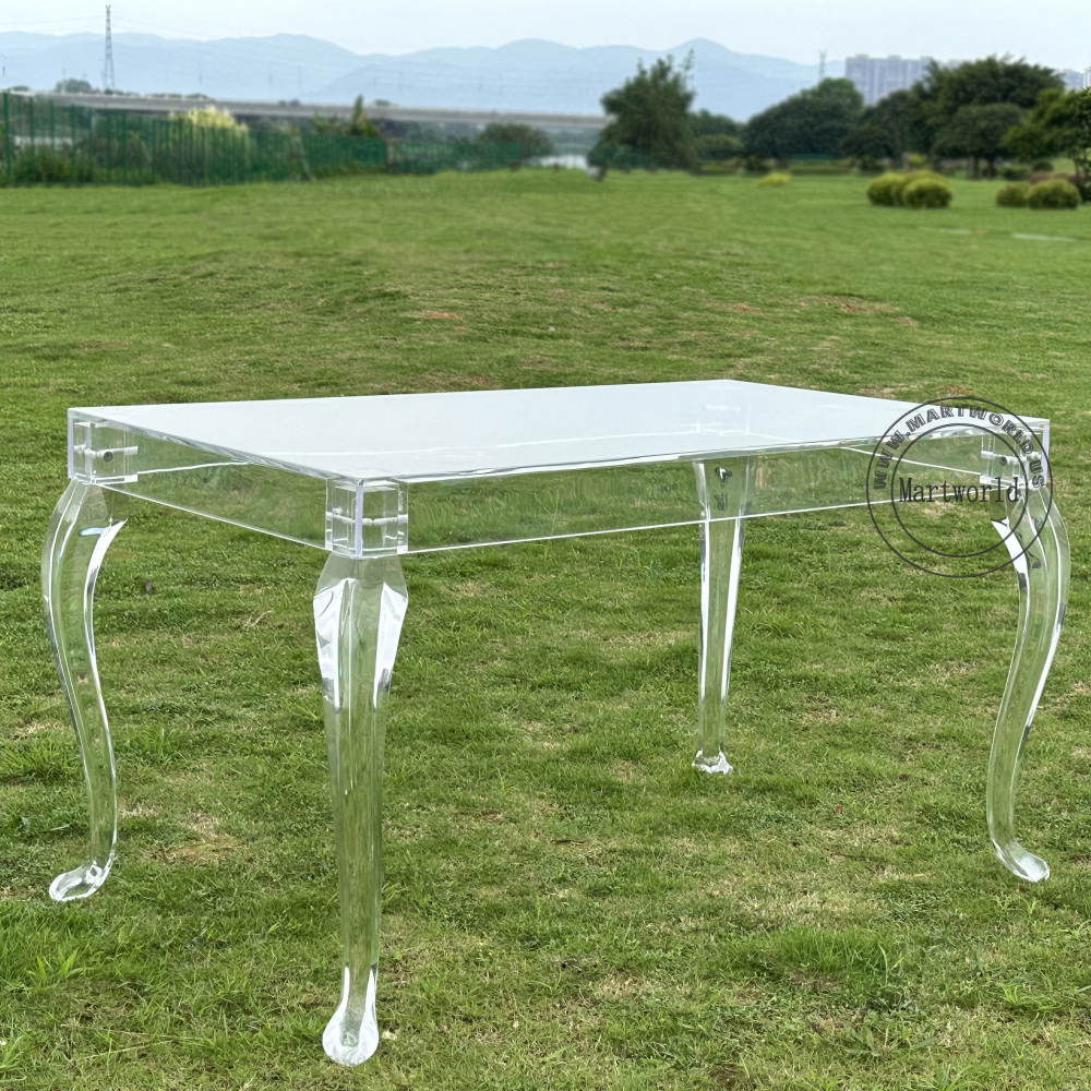 Louis clear acrylic ghost table detachable dining table bride groom couples shower candy bar sweet table event wedding decor