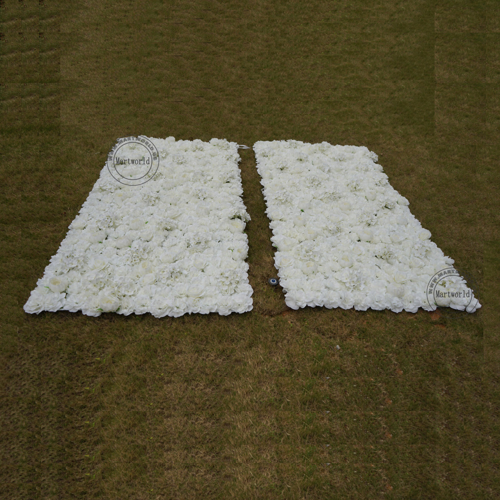 white 3D flower wall romantic rose floral wall for party events planning garden layout bridal shower couples shower wedding photo backdrops decoration