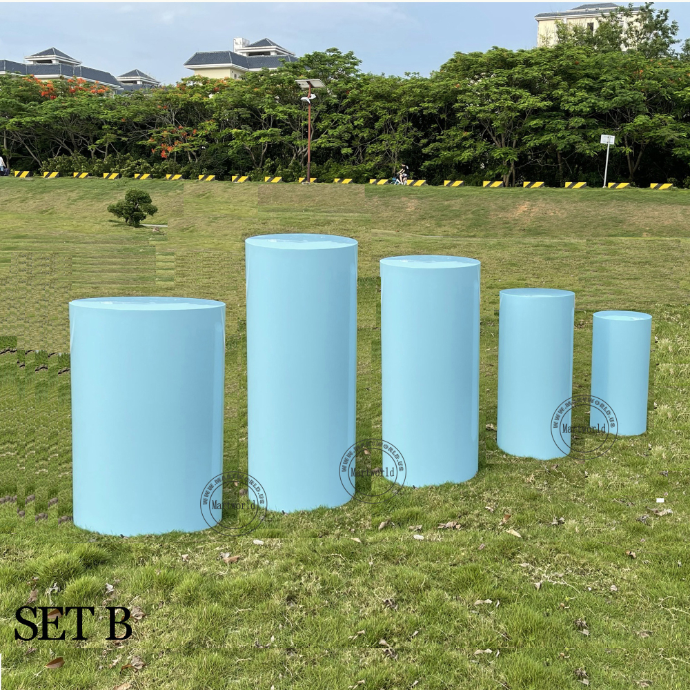 Stylish pedestal cake table cylinder plinth pillars for wedding flower stand party event decor bridal shower couple shower baby shower decor