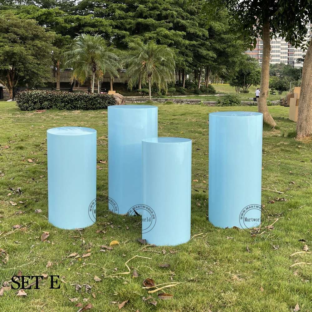 Stylish pedestal cake table cylinder plinth pillars for wedding flower stand party event decor bridal shower couple shower baby shower decor