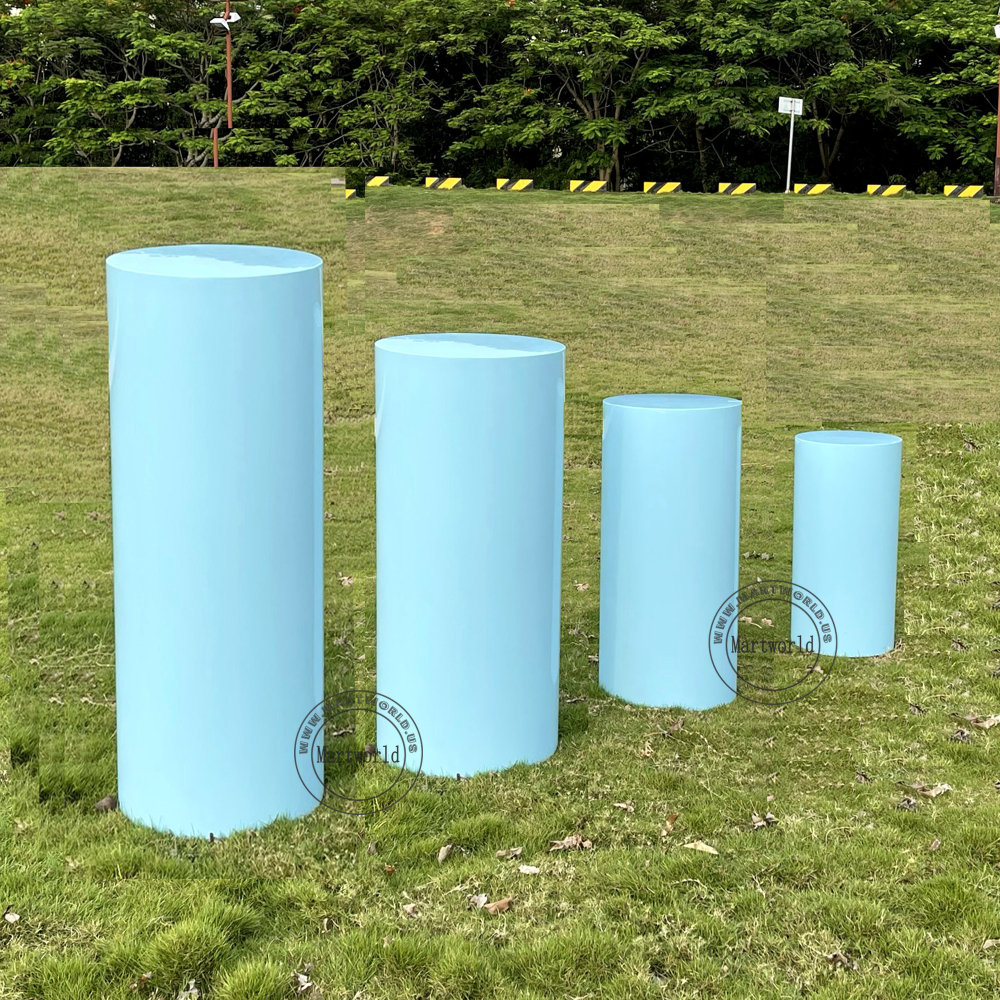 Stylish pedestal cake table cylinder plinth pillars for wedding flower stand party event decor bridal shower couple shower baby shower decor