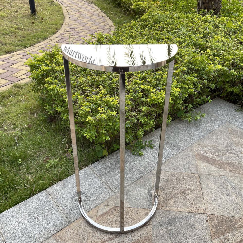 silver and gold moon shape cake candy table top gold base aisle decoration home decoration art display stands wedding birthday party event bridal shower planning decoration