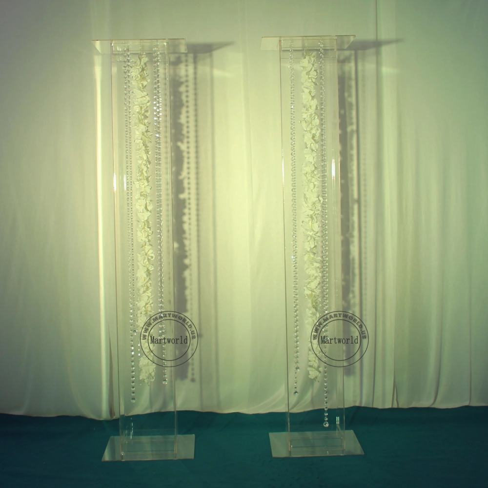 clear tall rectangular pedestal stand square riser stand rectangle ...