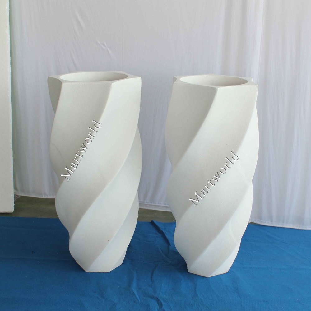 Flower vase white floral vase for wedding party events aisle decorate flower stands bridal shower photo backdrops vase hotel lobby bar decor