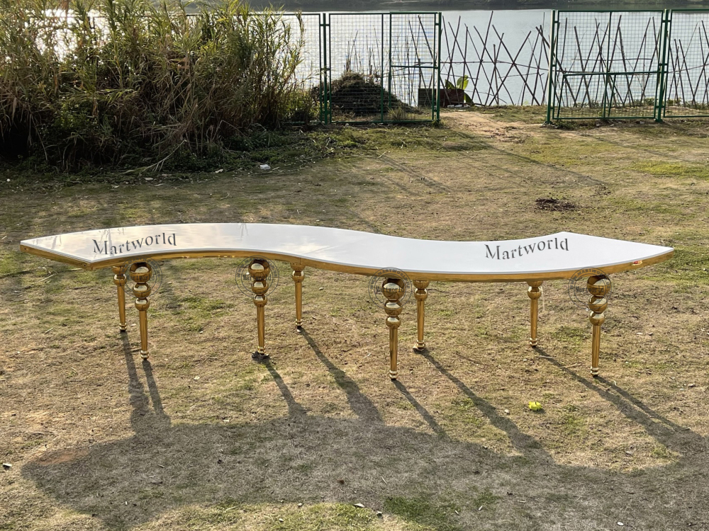 serpentine dining table wedding banquet round table bride and groom table baby shower couples shower table celebrations party dinner table
