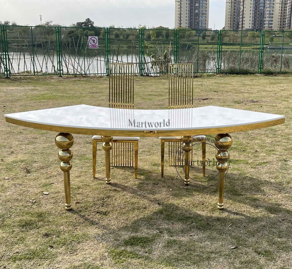 serpentine dining table wedding banquet round table bride and groom table baby shower couples shower table celebrations party dinner table