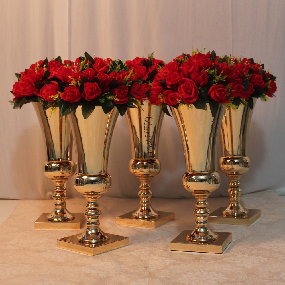 Stylish flower vase metal vases for wedding events table decor party backdrop centerpiece decor bridal shower couples shower decor ideas