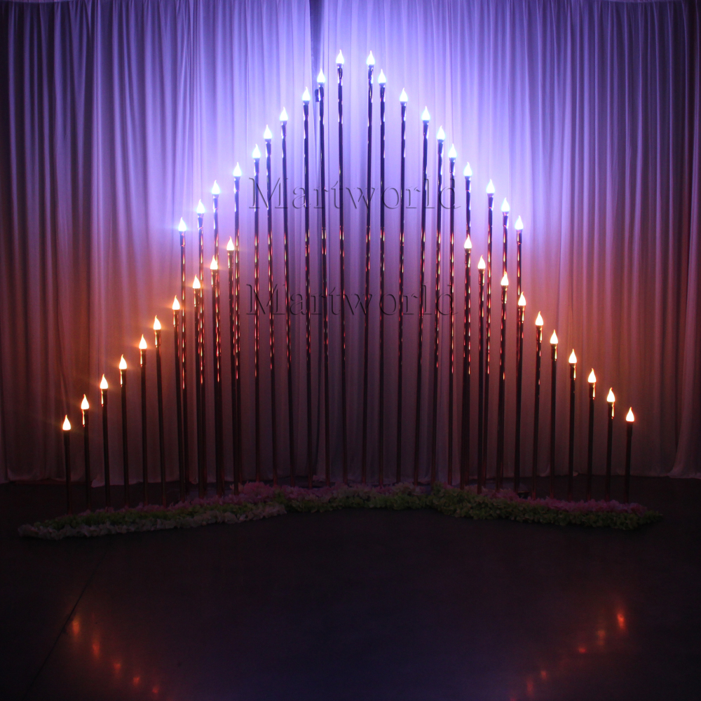 Lighted Christmas backdrop golden tube background for wedding stage party events decor bridal shower couples shower decor birthday decor