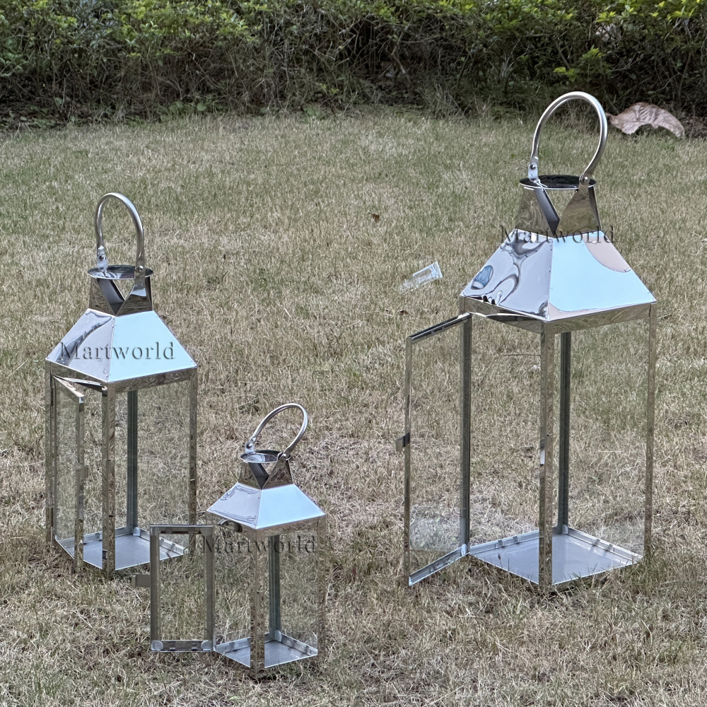 Silver Lantern wedding centerpiece home decor party event table centerpiece decor