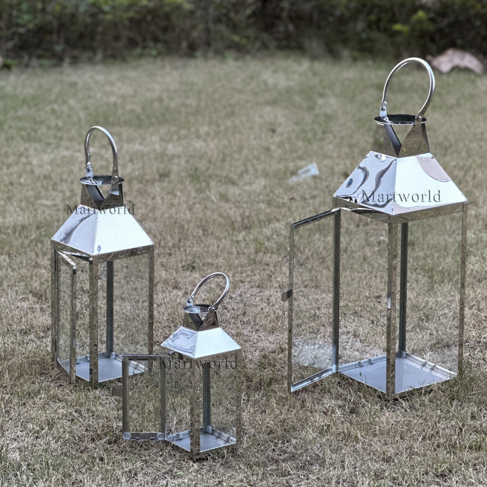 Silver Lantern wedding centerpiece home decor party event table centerpiece decor