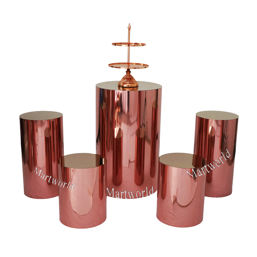 CUSTOM Any Size Rose gold pedestal stand for wedding party event cake stand bridal shower pillar stand candy sweet bar dessert table ideas