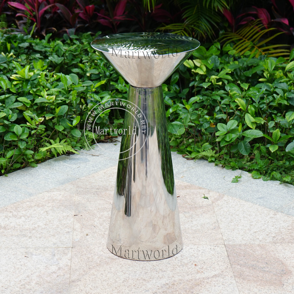 cooktail table siver mirror table pedestal stand art display stands aisle flower stand aisle decoration cake sweet table wedding party event birthday decoration home decoration