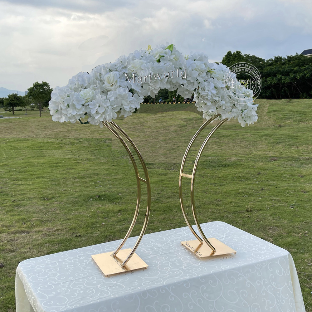 Gold arch flower stand metal flower vase floral stand table centerpiece wedding dining table decor party event table decor event aisle decor