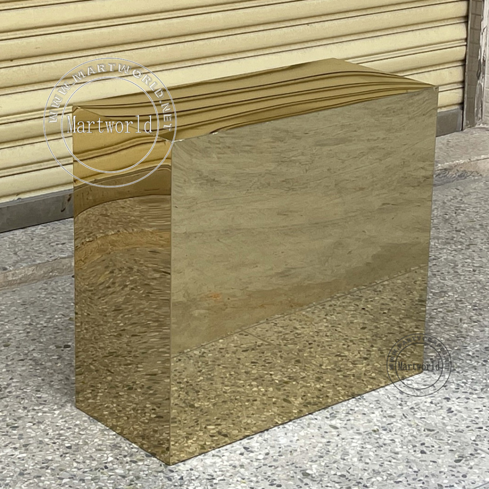 gold shiny surface rectangle dining table event table cake table removable pedestal table home decoration wedding bride & groom bridal shower table party events banquet table birthday cake table rectangular table