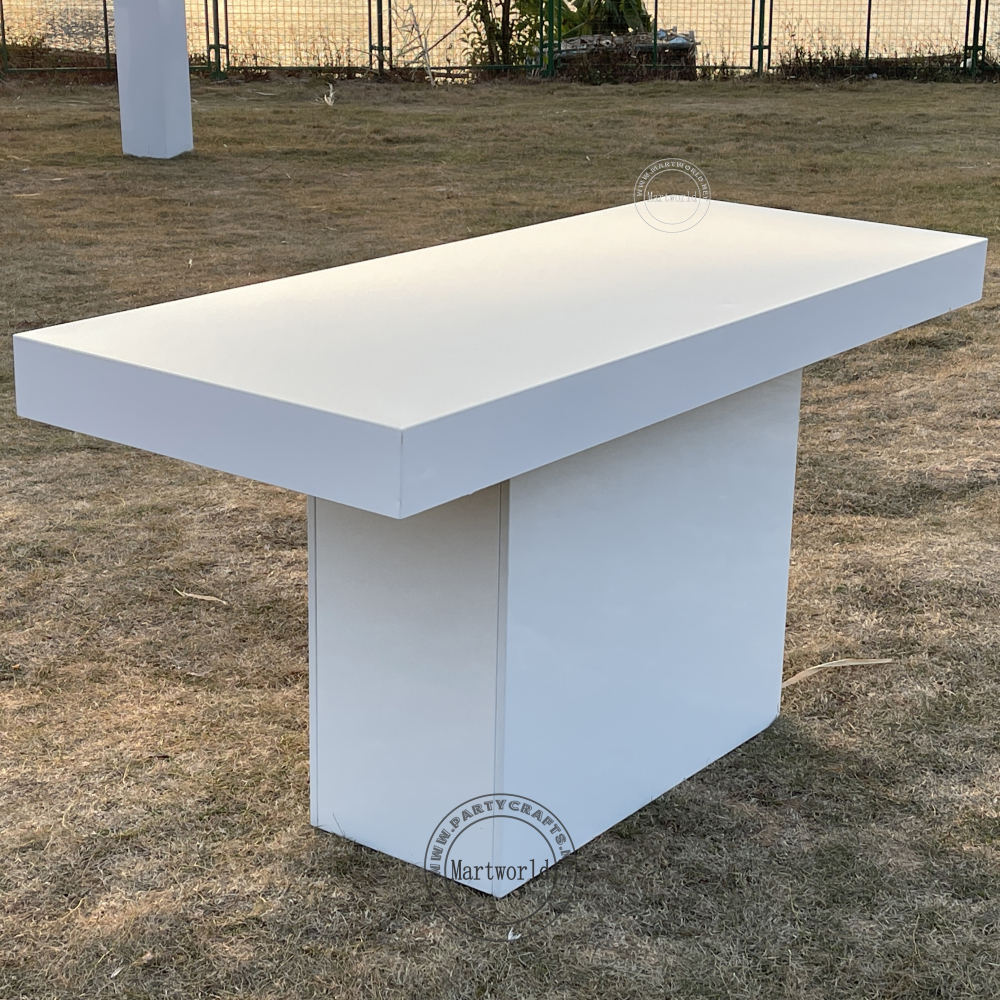 white rectangle dining table event table cake table pedestal table for wedding bride and groom bridal shower party events banquet table birthday cake table rectangular table home decoration