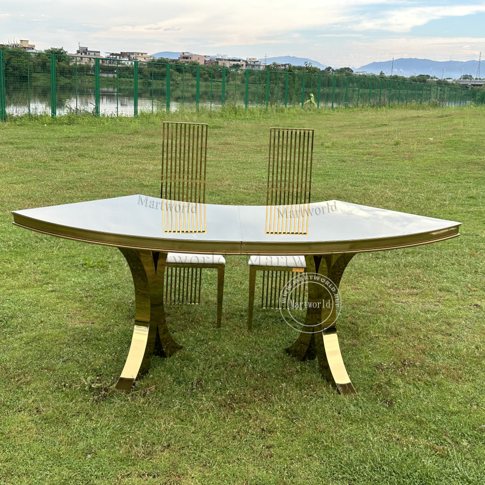 arch dining table serpentine table banquet bride & groom table party event table couples shower table birthday party dinner table decor