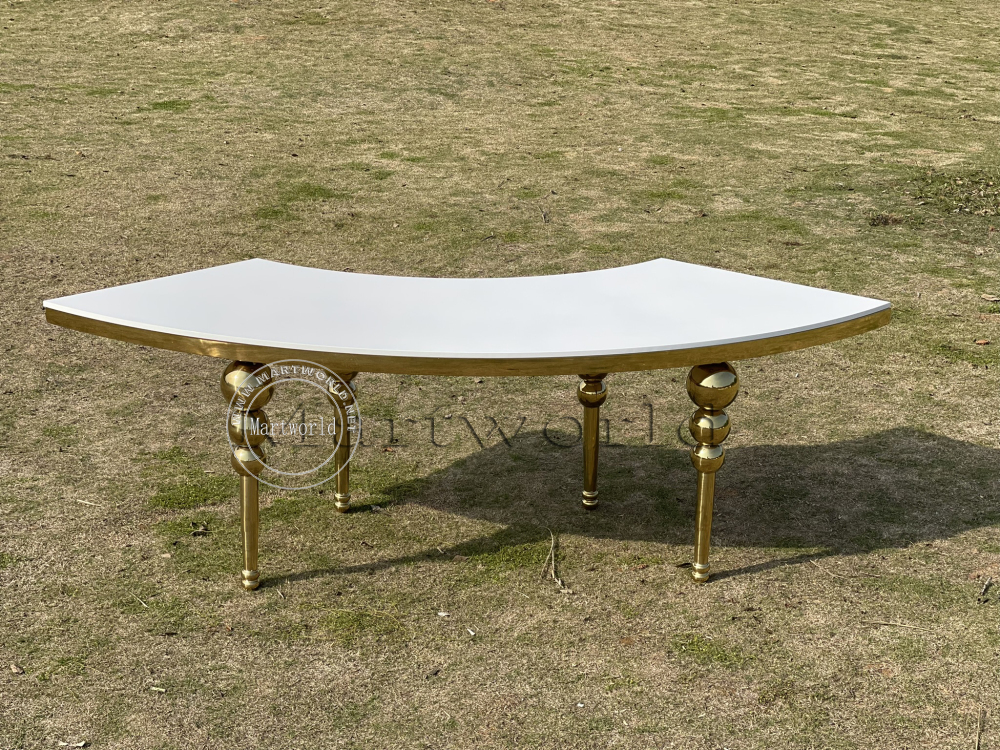 arch dining table serpentine table banquet bride & groom table party event table couples shower table birthday party dinner table decor