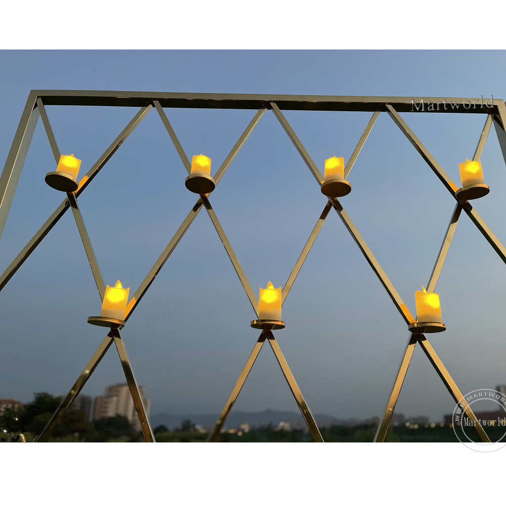 Gold candle wall grid Champagne wall for wedding photo backdrop events stage background decor couples shower decor birthday party decor
