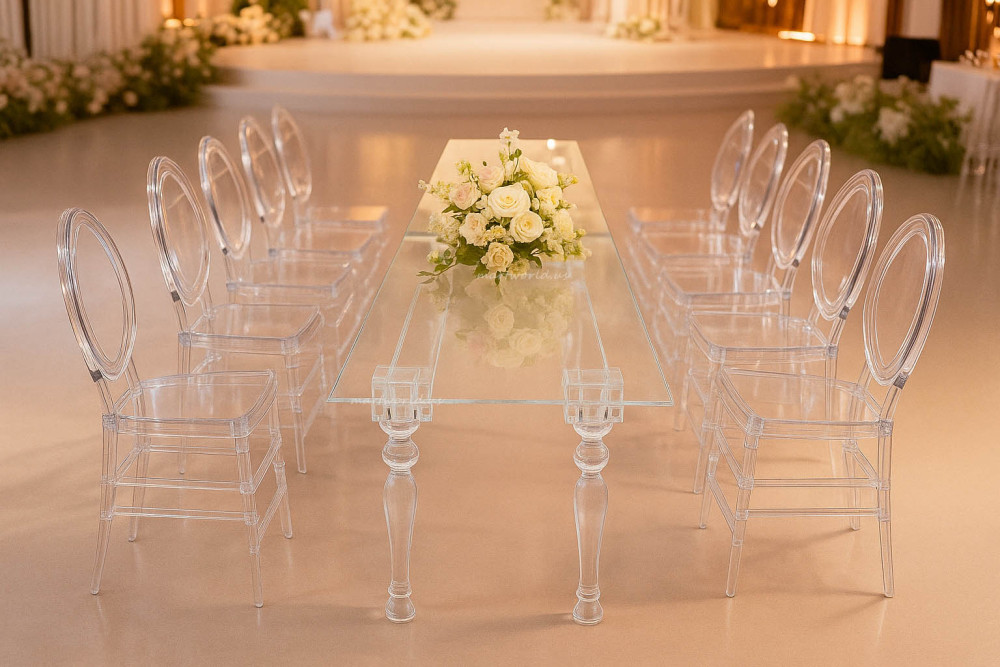 acrylic clear rectangle table events dining table  living room decoration home decoration bridal shower party decoration birthday cake table sweets candy bar table rectangular table
