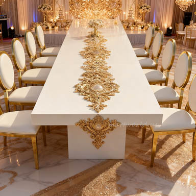 white rectangle dining table event table cake table pedestal table for wedding bride and groom bridal shower party events banquet table birthday cake table rectangular table home decoration