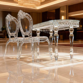 Acrylic oval style ghost table crystal table detachable dining table for bride groom couple shower candy bar sweet table event wedding decor
