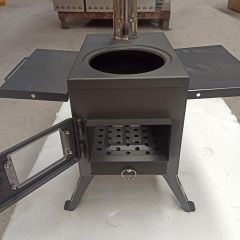 Outdoor Firewood Stove Camping Wood Stove Portable Tent Keep Warm Stove With Chimney Pipe Camping Accessories