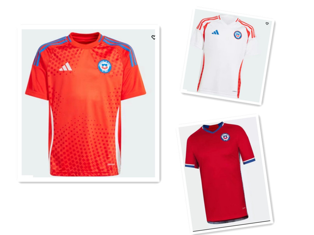 Camisetas de local y visitante de Chile, calidad oficial