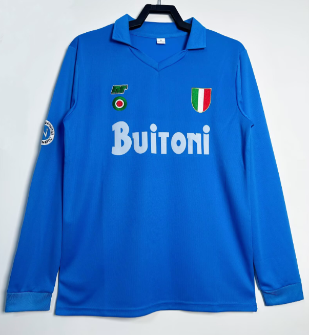 Camiseta de manga larga vintage del Nápoles 1987-88