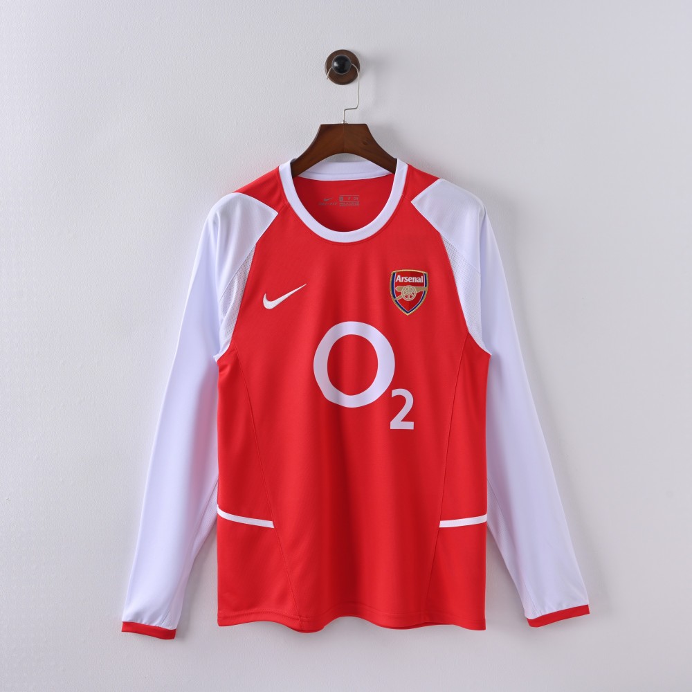 Camiseta de manga larga local del Arsenal 2002/04