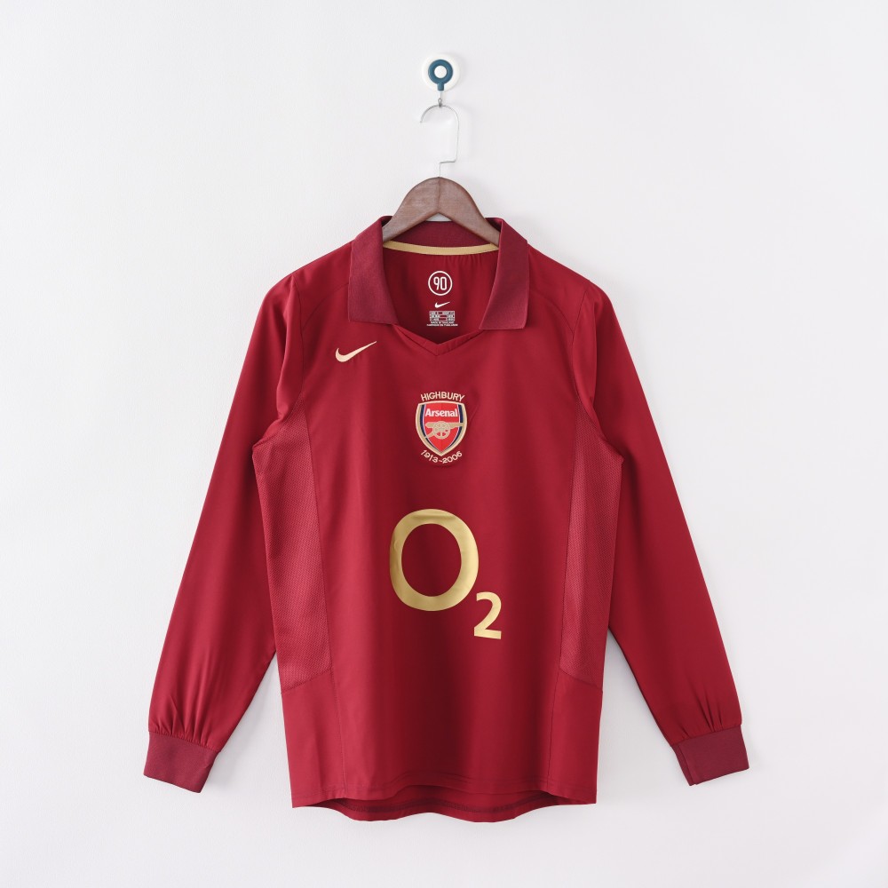 Camiseta de manga larga local del Arsenal 2005/06
