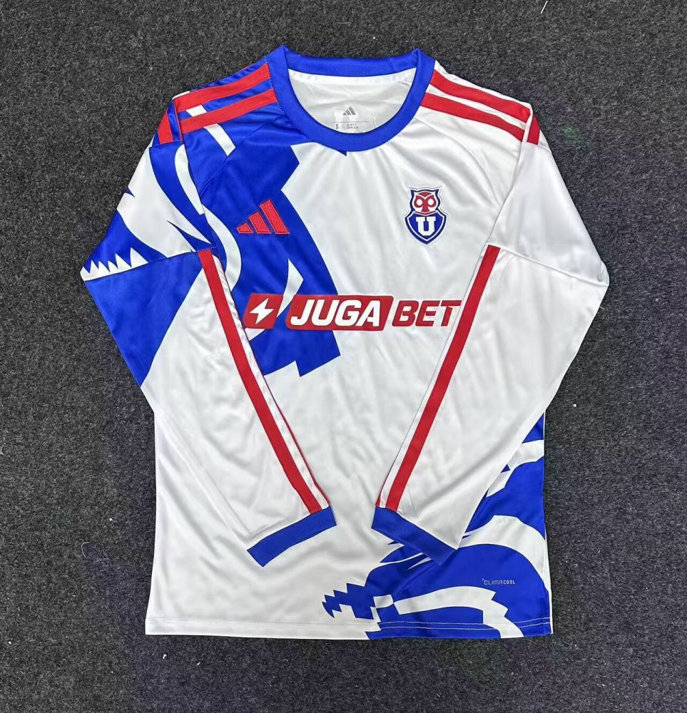 2627 Partido visitante Universidad de Chile, manga larga desde S hasta 4XL