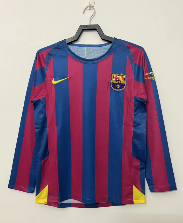 Camiseta de manga larga del Barcelona (05/06) para la Champions League (local)