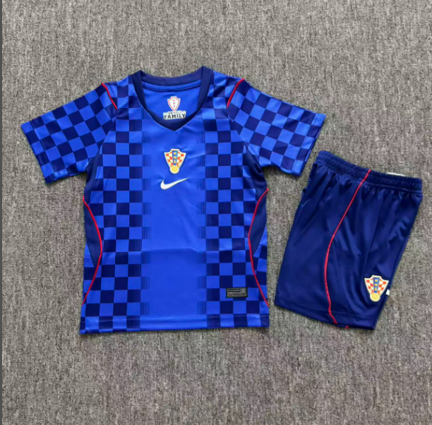 Camiseta de visitante para niños de Croacia 2026
