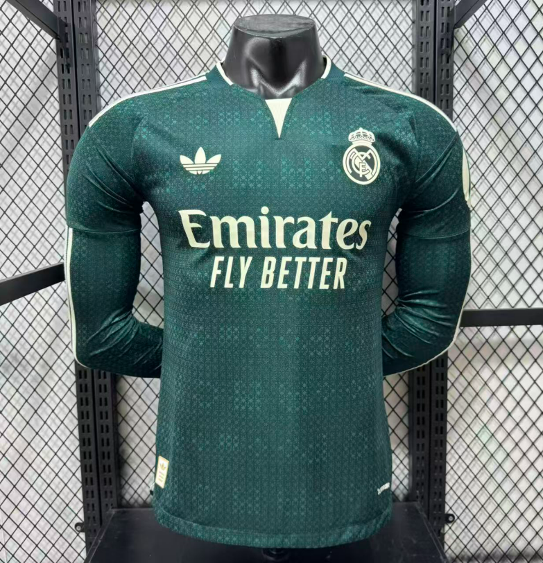 2627 Real Madrid Camiseta de manga larga de visitante (versión jugador)