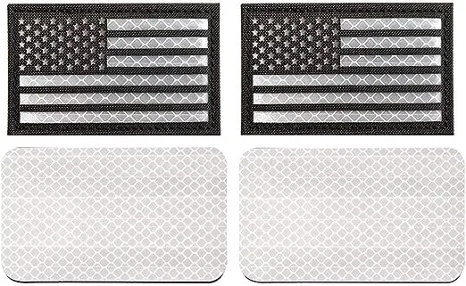 4 Pack Extra Reflective Patch (Black White)