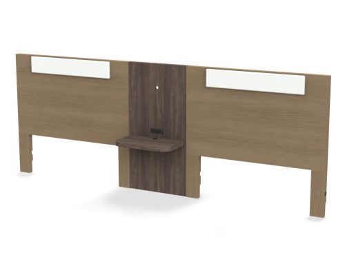 Top In Queen Headboard With Two Tight Upholstered