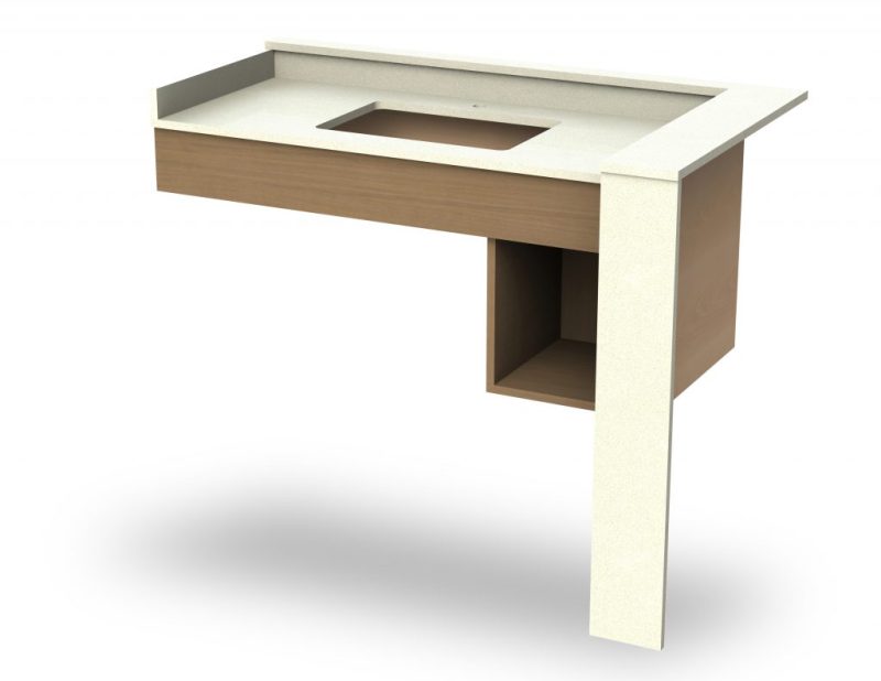 Top In Vanity L/R, Stone Top, Cabinet For Bath Towels,EXG2-215