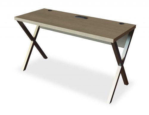 Top In Desk in Dreamline Unit, Wooden Laminate Finish, Metal legs