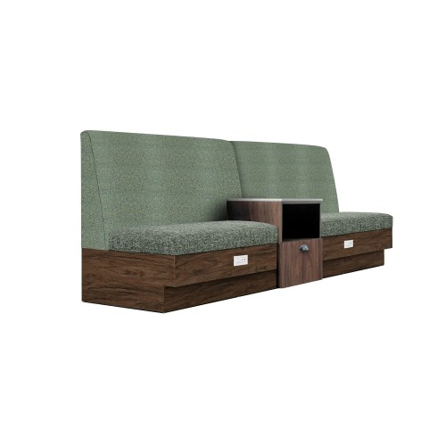 2 piece Banquette With USB Ports