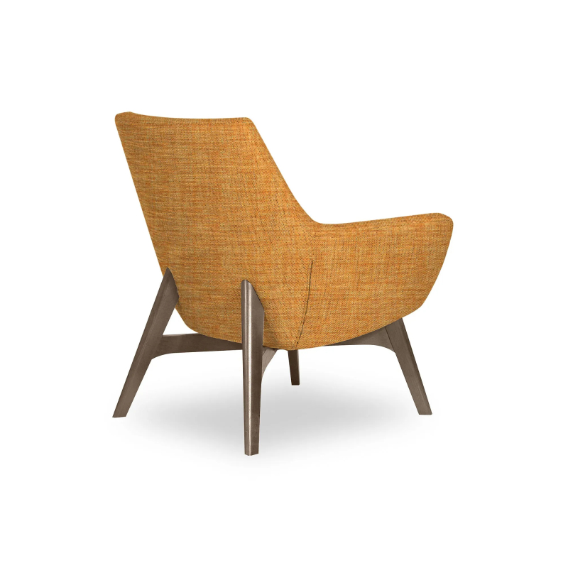 Deep Yellow Fabric Dining Chair