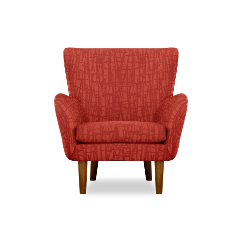 Red Simple Armchair