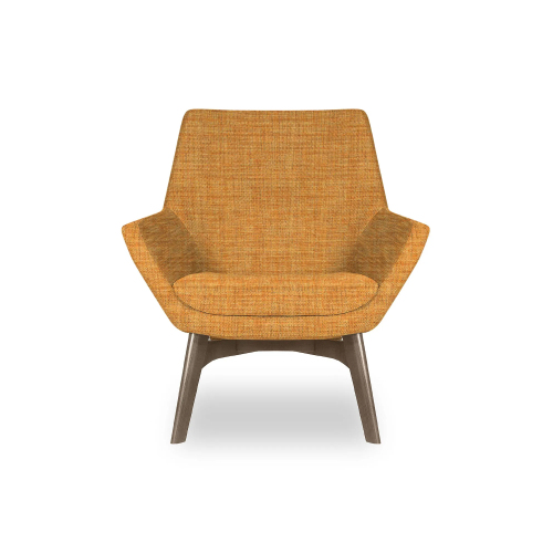 Deep Yellow Fabric Dining Chair
