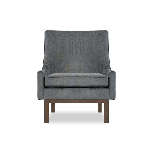 Deep Grey Fabric Dining Chair