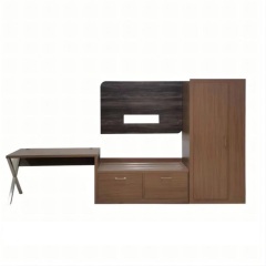 Executive Suite Combo: Ergonomic TV Panel, Wardrobe, and Luggage Rack