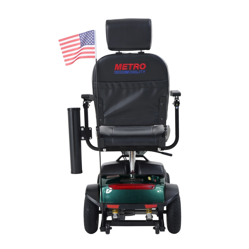 MAX PLUS Emerald 4 Wheels Outdoor Compact Mobility Scooter with 2pcs*20AH Lead acid Battery, 16 Miles, Cuo Holders & USB charger Port
