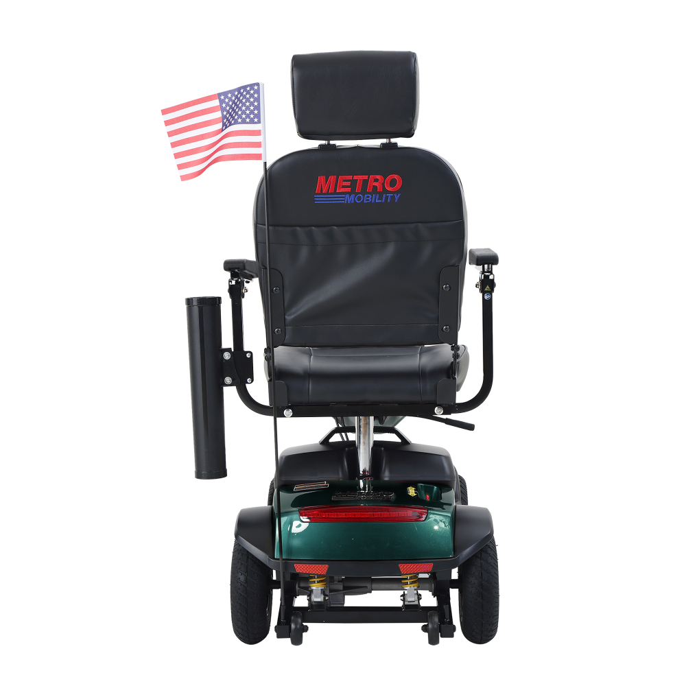 MAX PLUS Emerald 4 Wheels Outdoor Compact Mobility Scooter with 2pcs*20AH Lead acid Battery, 16 Miles, Cuo Holders & USB charger Port