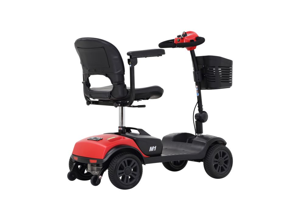 [NO LED LIGHT] Compact Mobility Scooter--Frosted Red
