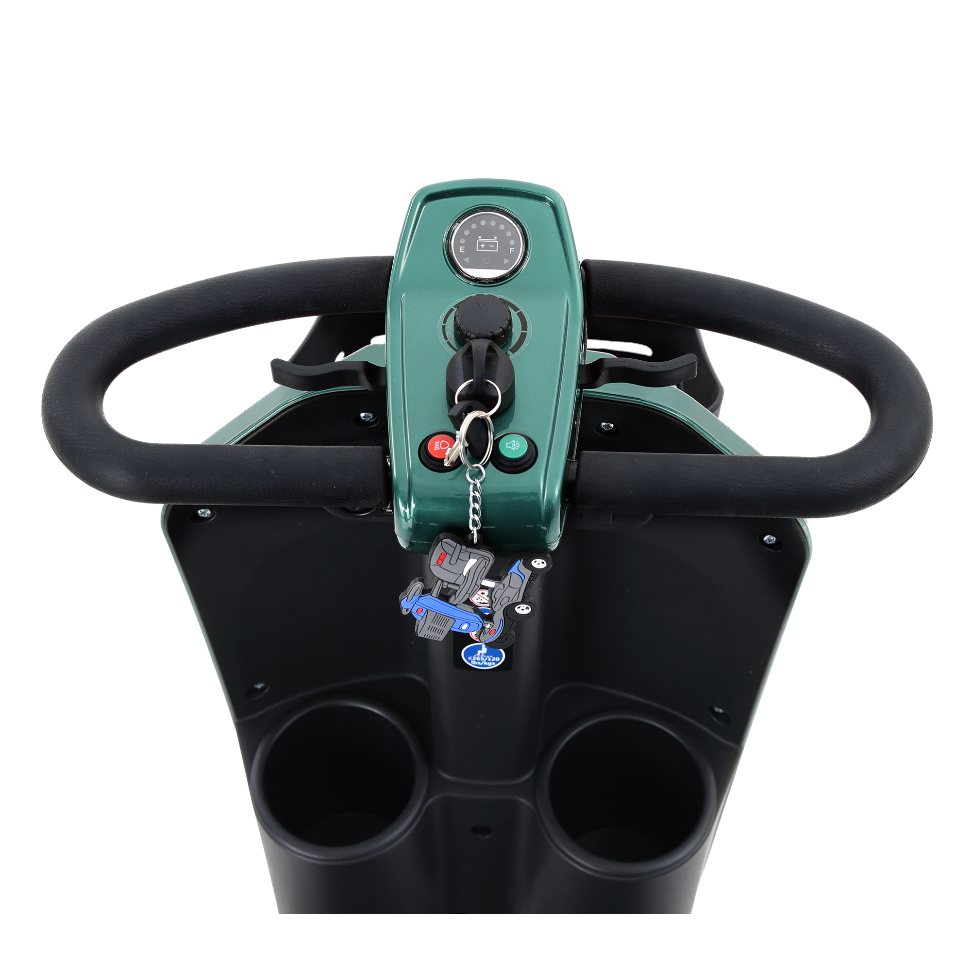 MAX PLUS Emerald 4 Wheels Outdoor Compact Mobility Scooter with 2pcs*20AH Lead acid Battery, 16 Miles, Cuo Holders & USB charger Port