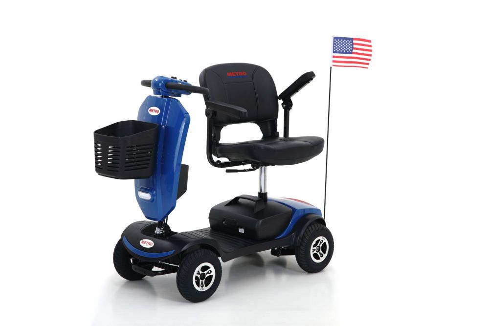 Outdoor compact mobility scooter with windshield
